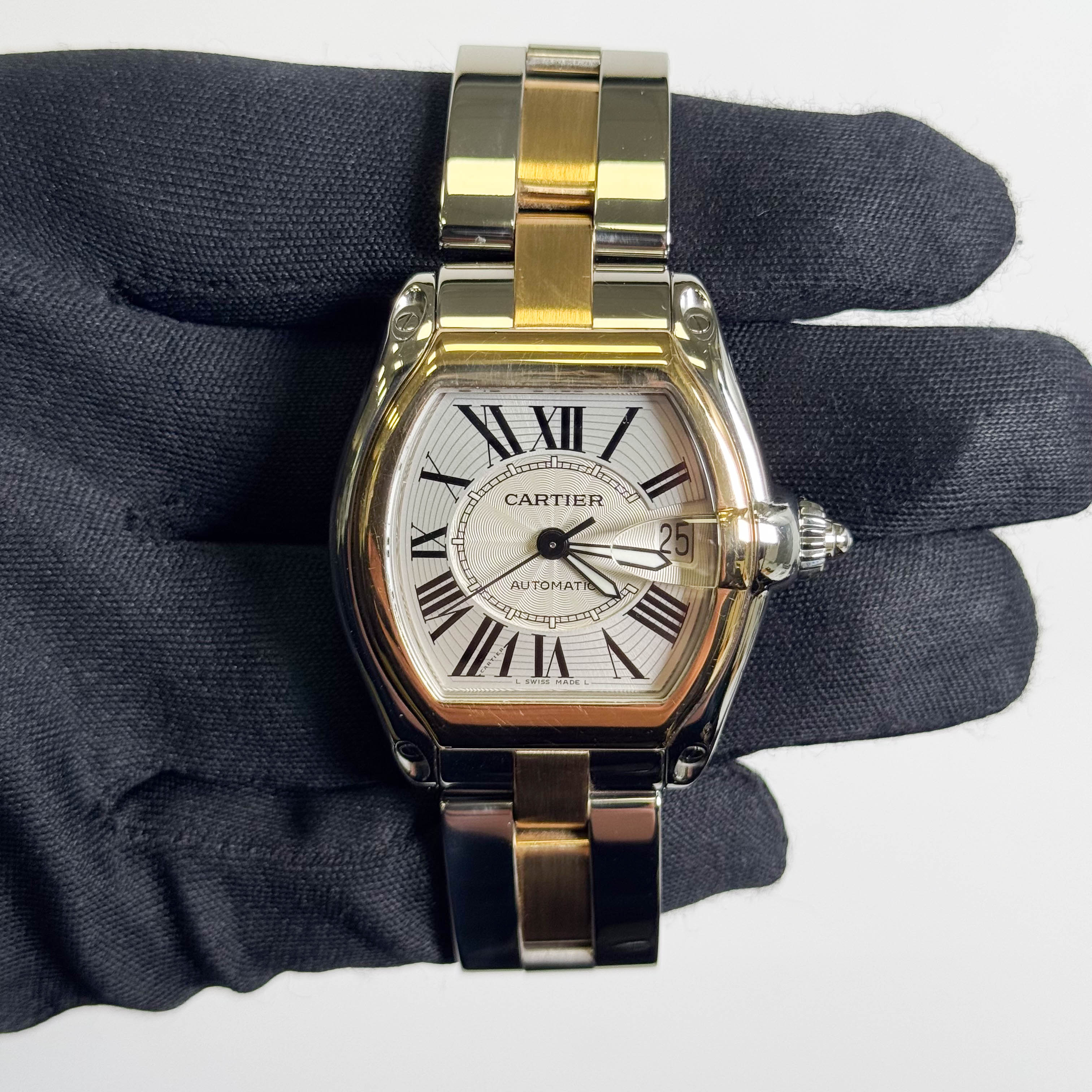 Cartier Roadster 37mm Silver Dial Watch Ref# W62031Y4 - Happy Jewelers Fine Jewelry Lifetime Warranty