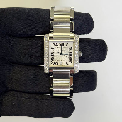 Cartier Tank 28mm White Dial Watch Ref# W51002Q3 - Happy Jewelers Fine Jewelry Lifetime Warranty
