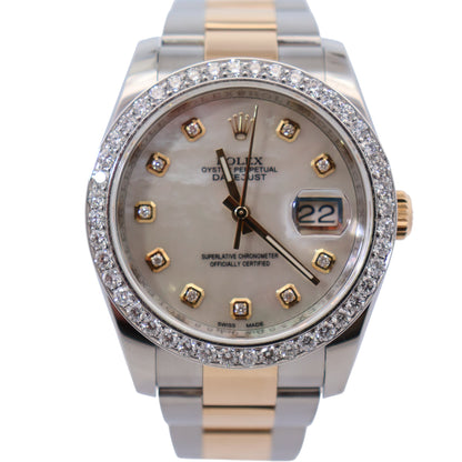 Rolex Datejust 36mm MOP Dial Watch Ref# 116203 - Happy Jewelers Fine Jewelry Lifetime Warranty