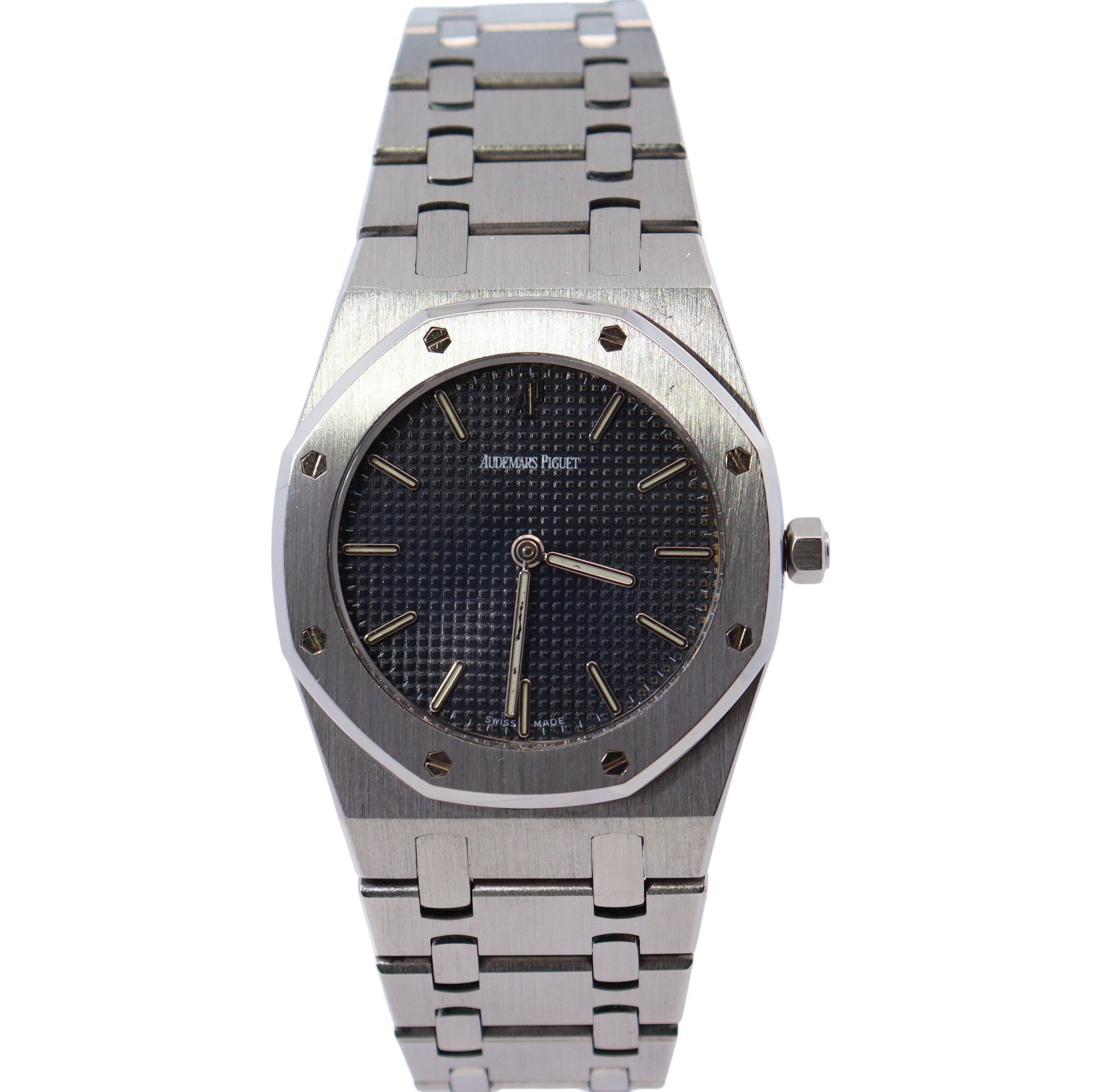 Audemars Piguet Royal Oak 33mm Black Dial Watch Ref# 56303ST.OO.0789ST.01 - Happy Jewelers Fine Jewelry Lifetime Warranty