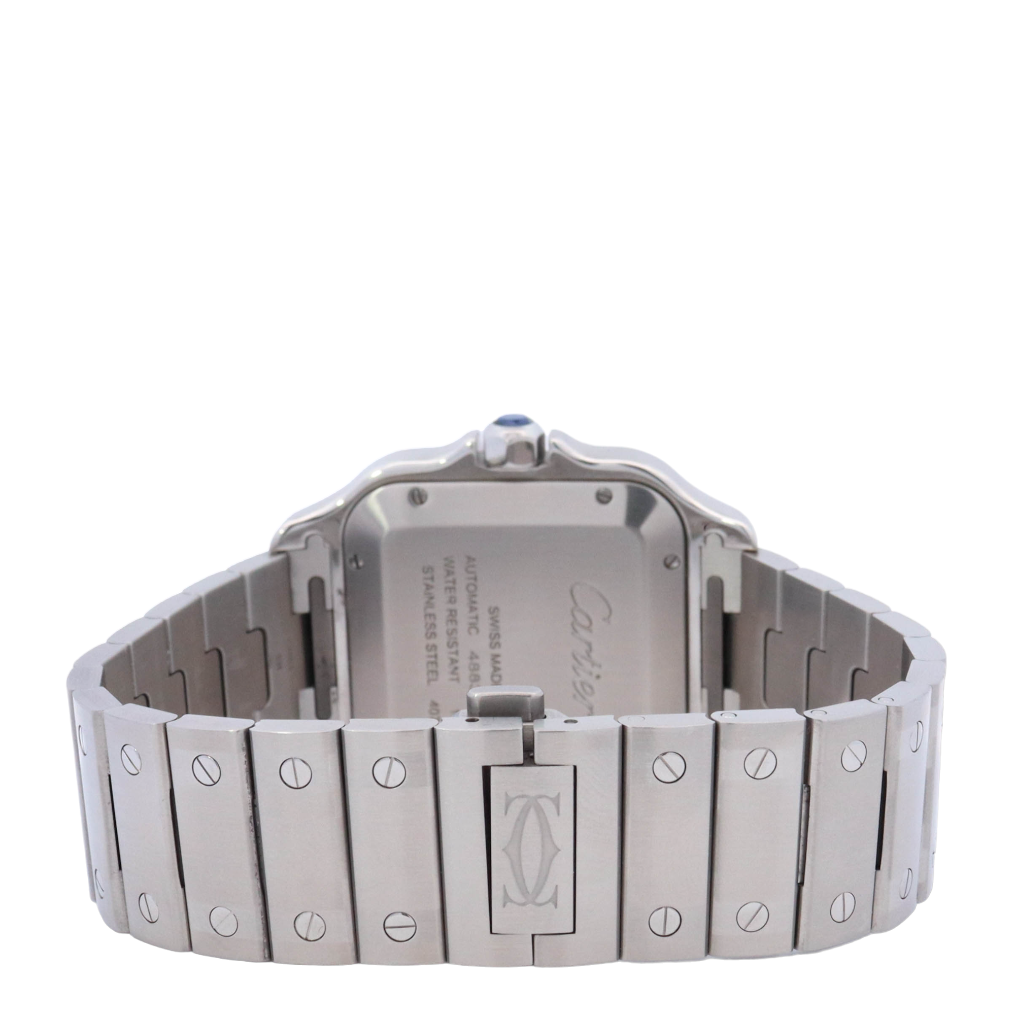 Cartier Santos 40mm Stainless Steel White Roman Dial Watch Reference# WSSA0018 - Happy Jewelers Fine Jewelry Lifetime Warranty