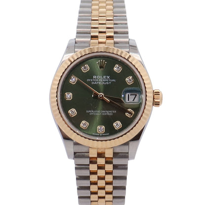 Rolex Datejust 31mm Green Dial Watch Ref# 278273 - Happy Jewelers Fine Jewelry Lifetime Warranty