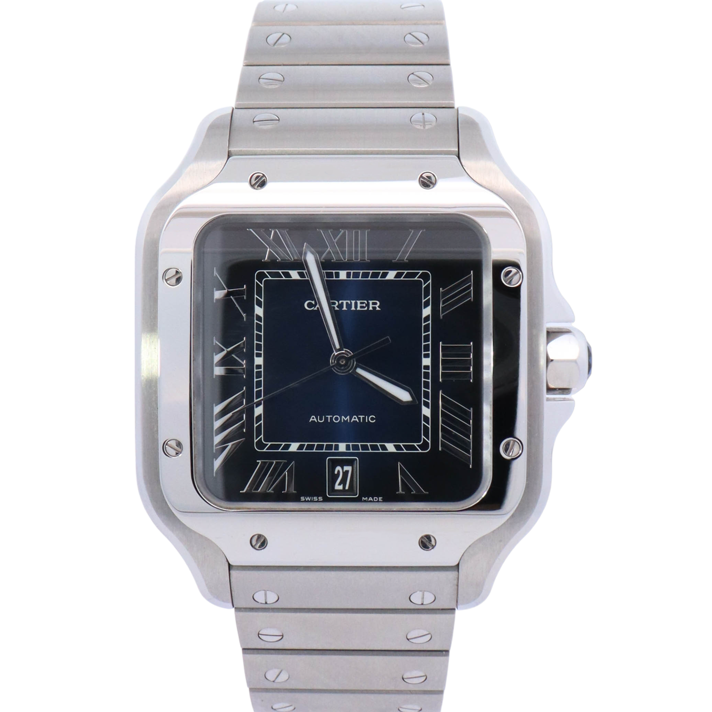 Cartier blue dial sales watch