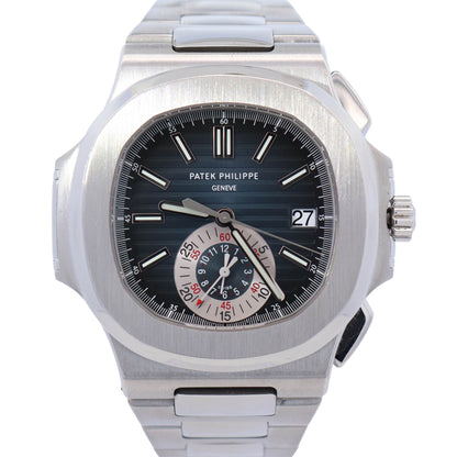 Patek Philippe Nautilus 40.5mm Blue Dial Watch Ref# 5980/1A-001 - Happy Jewelers Fine Jewelry Lifetime Warranty