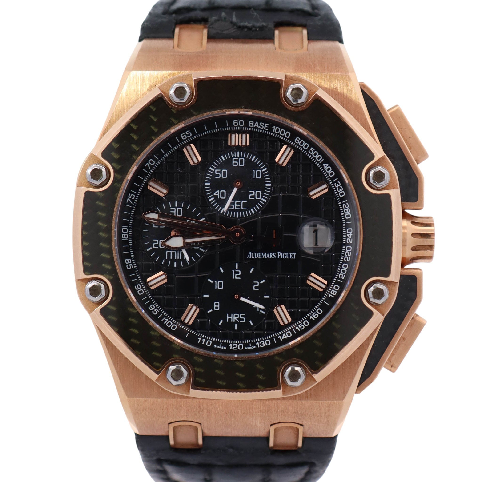 Audemars Piguet Royal Oak 42mm Black Dial Watch Ref# 26030RO.OO.D001IN.01 - Happy Jewelers Fine Jewelry Lifetime Warranty