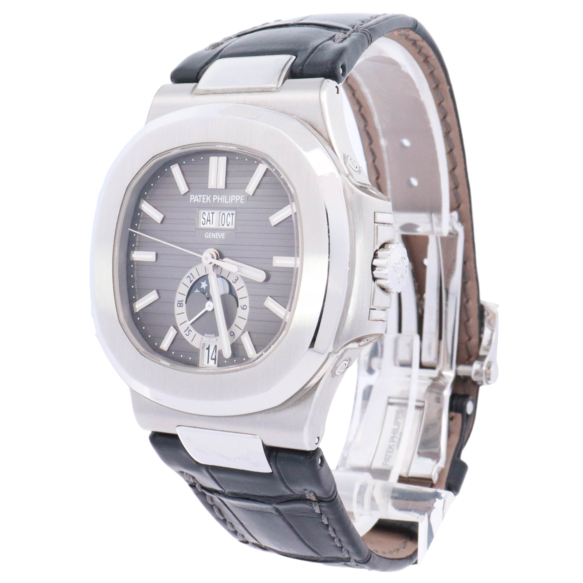 Patek Philippe Nautilus 40.5mm Stainless Black Gradient Stick Dial Watch Reference# 5726/1A-001 - Happy Jewelers Fine Jewelry Lifetime Warranty