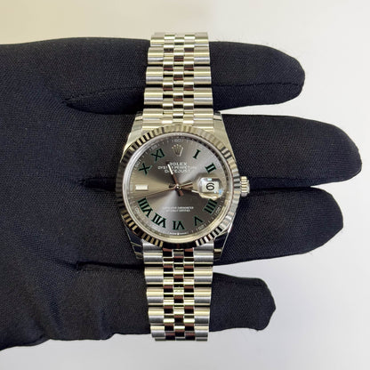 Rolex Datejust 36mm Wimbledon Dial Watch Ref# 126234 - Happy Jewelers Fine Jewelry Lifetime Warranty
