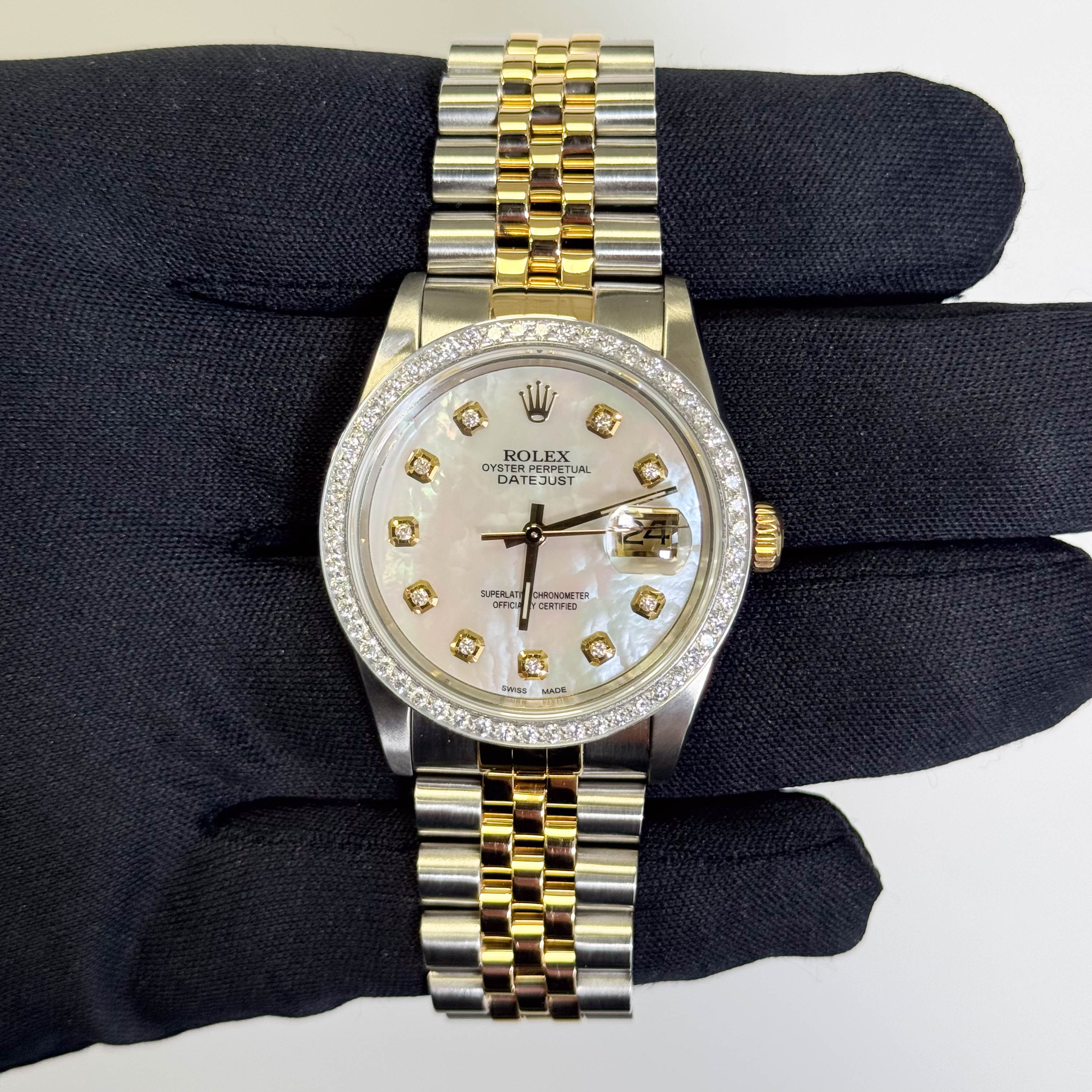 Rolex Datejust 36mm MOP Dial Watch Ref# 16233 - Happy Jewelers Fine Jewelry Lifetime Warranty