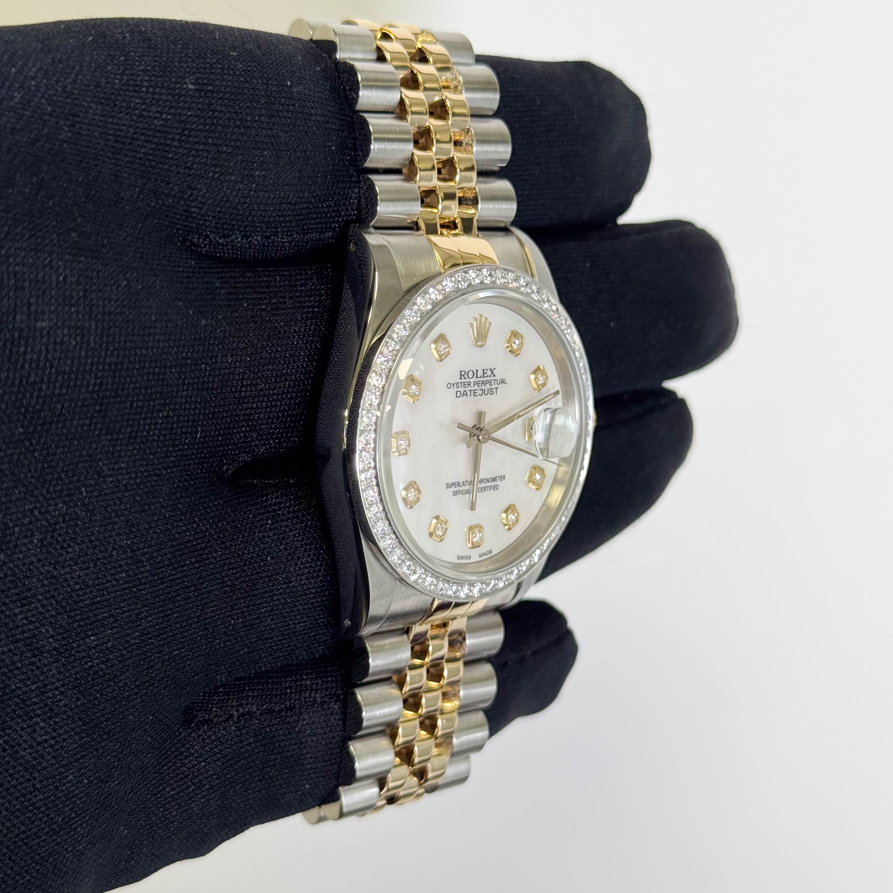 Rolex Datejust 36mm MOP Dial Watch Ref# 16233 - Happy Jewelers Fine Jewelry Lifetime Warranty