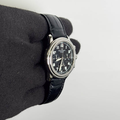 Blancpain Leman Flyback 38mm Black Dial Watch Ref# 2185F-1130-71