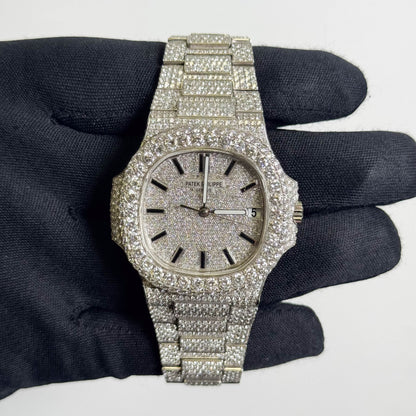 Patek Philippe Nautilus 40mm Pave Dial Watch Ref# 5711 - Happy Jewelers Fine Jewelry Lifetime Warranty