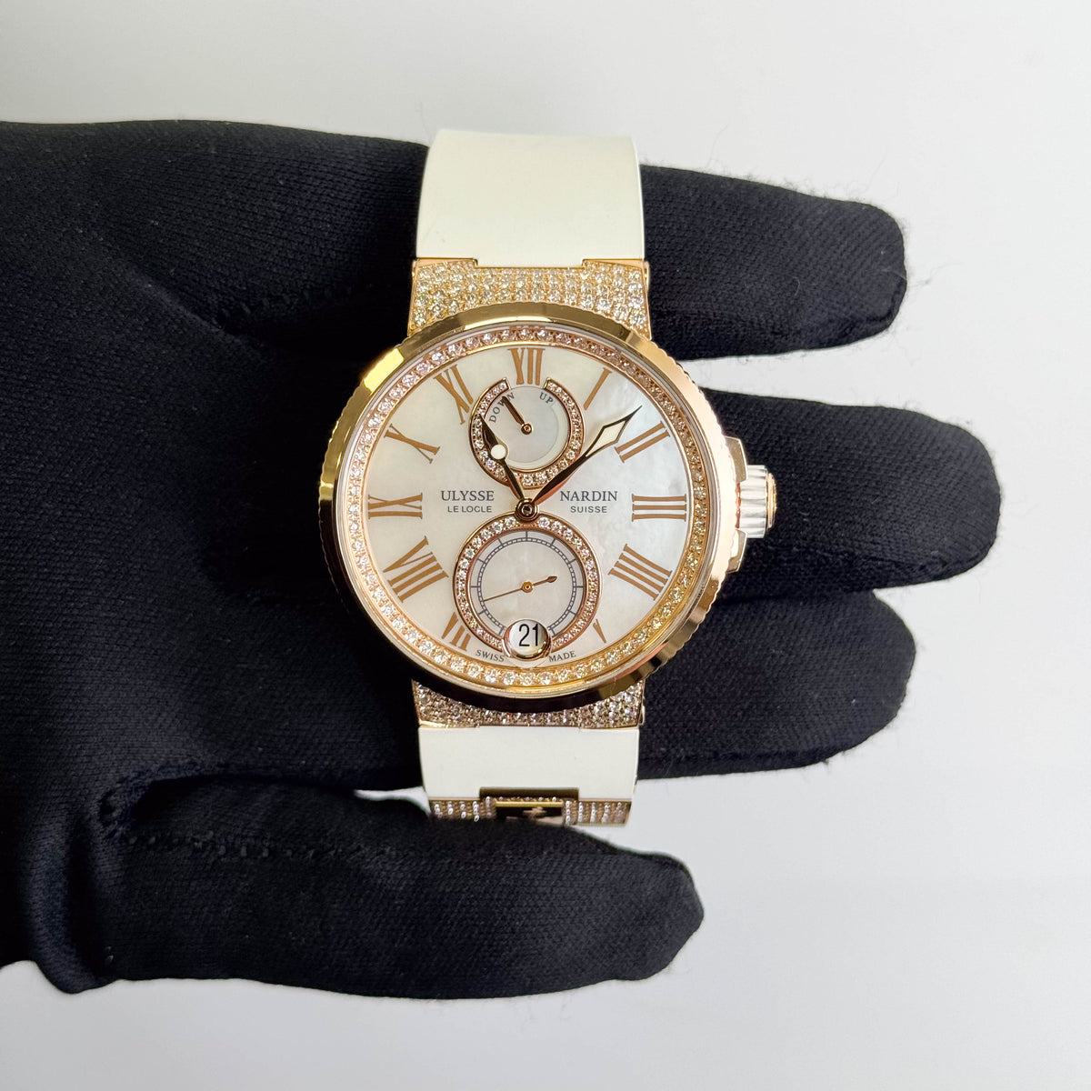 Ulysse Nardin Lady's Marine Chronometer 39mm MOP Dial Watch Ref: 1182-160