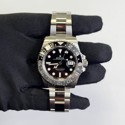 Rolex GMT-Master II "Bruce Wayne" 40mm Black Dial Watch Ref# 126710GRNR
