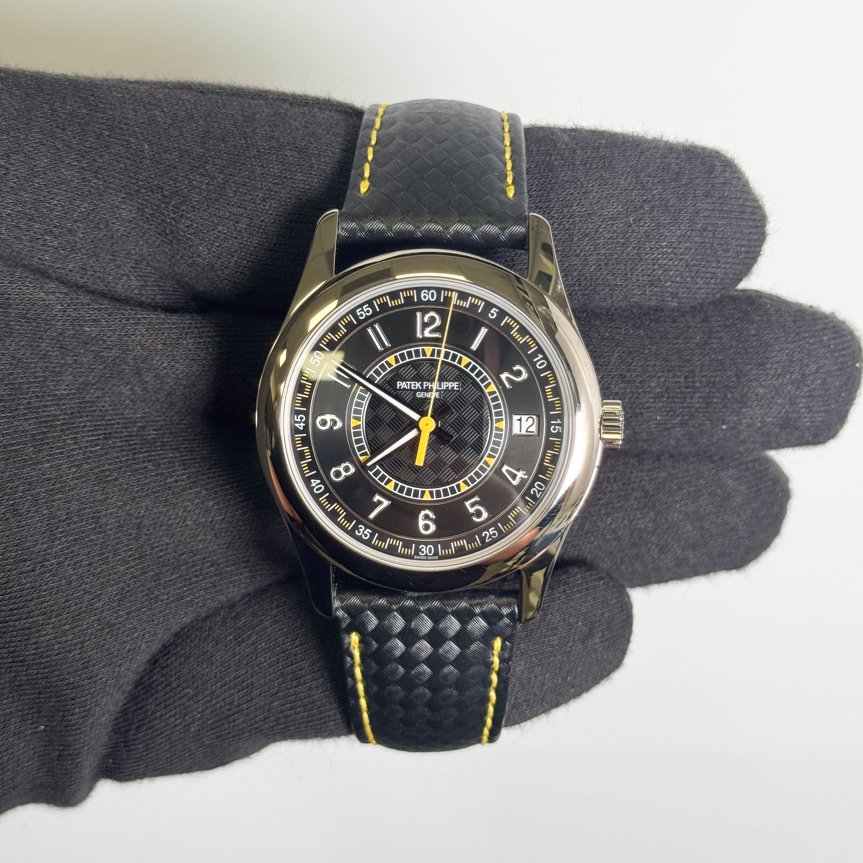 Patek Philippe Calatrava 40mm Black Dial Watch Ref: 6007G-001