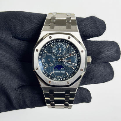 Audemars Piguet Royal Oak 41mm Blue Dial Watch Ref# 26574ST.OO.1220ST.02 - Happy Jewelers Fine Jewelry Lifetime Warranty