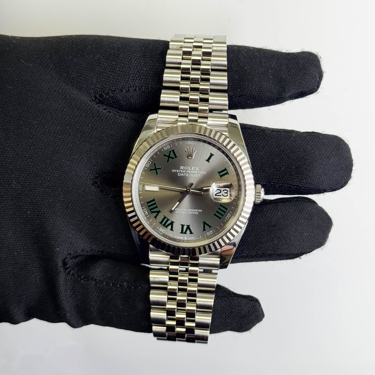 Rolex Datejust 41mm Wimbledon Dial Watch Ref# 126334