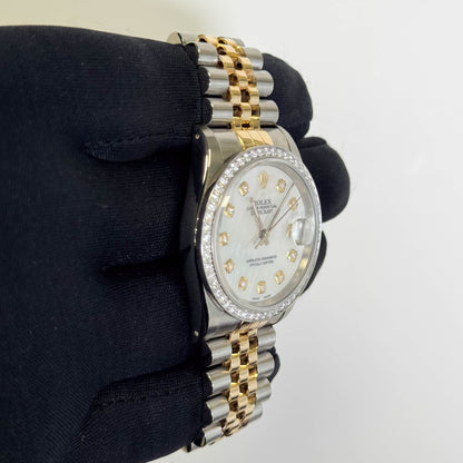 Rolex Datejust 36mm MOP Dial Watch Ref# 16233 - Happy Jewelers Fine Jewelry Lifetime Warranty