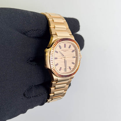 Patek Philippe Nautilus 35mm Rose Dial Watch Ref# 7118/1300R-001