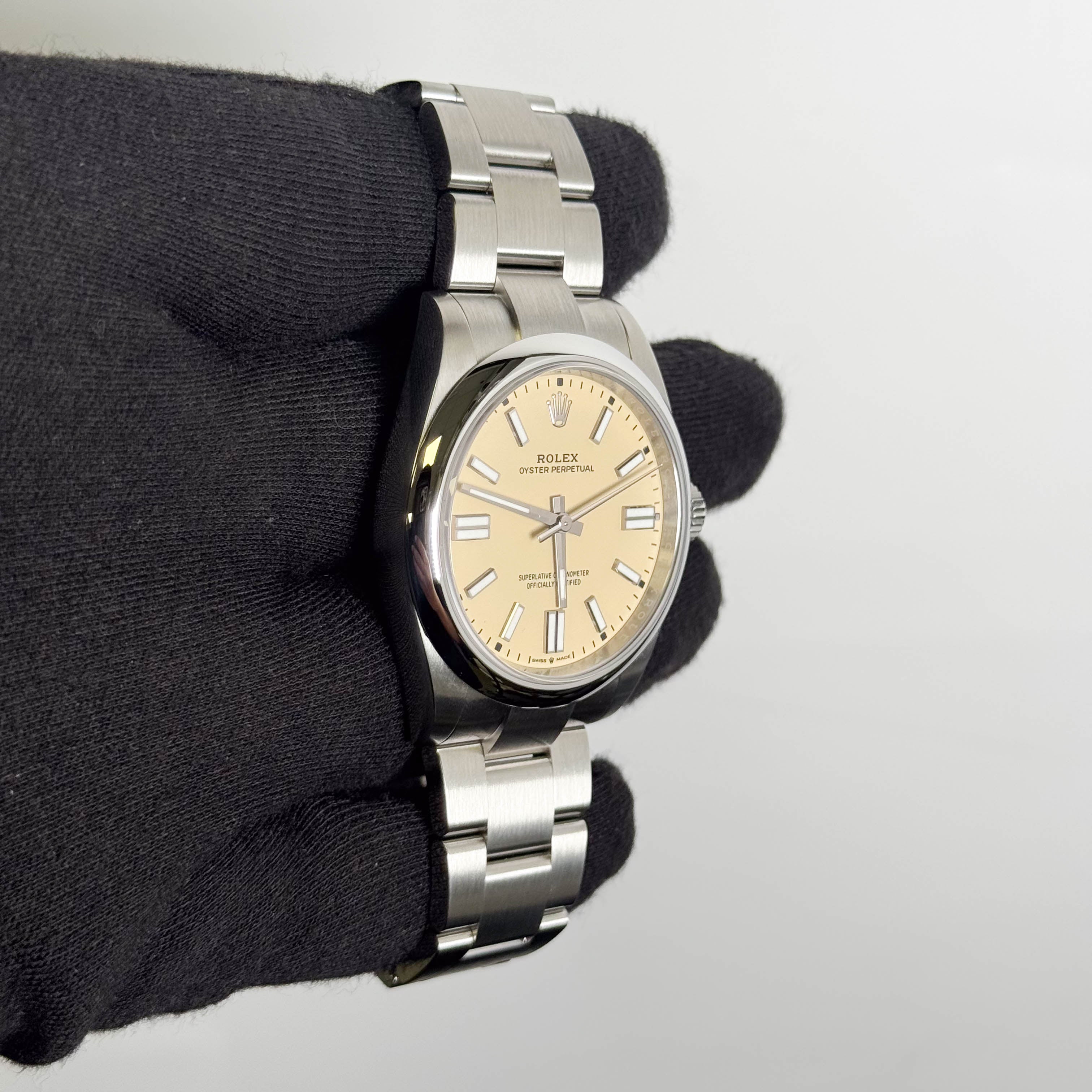 Rolex Oyster Perpetual 41mm Beige Dial Watch Ref# 134300