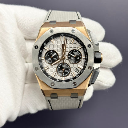 Audemars Piguet Royal Oak Offshore 43mm Gray Dial Watch Ref# 26420OI.OO.A015VE.01 - Happy Jewelers Fine Jewelry Lifetime Warranty