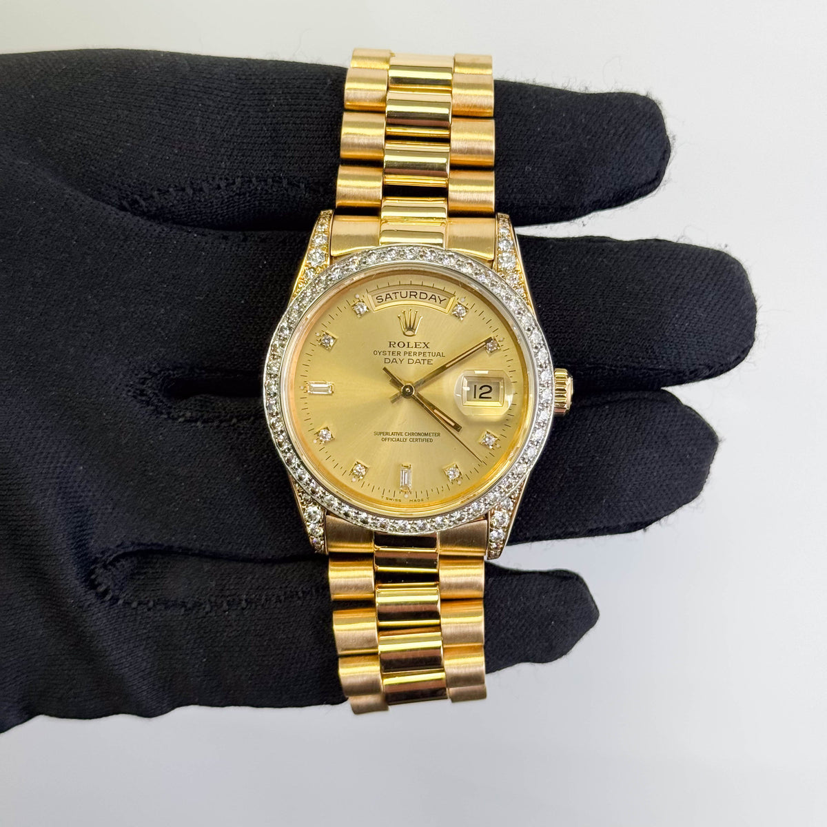 Rolex Day-Date 36mm Champagne Dial Watch Ref# 18388