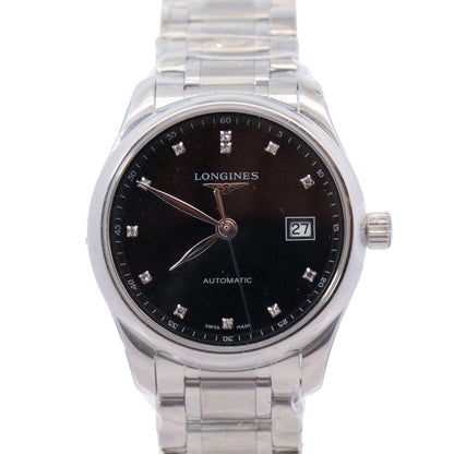 Longines Moonphase 29mm Black Dial Watch Ref#L2.257.4.57.6 - Happy Jewelers Fine Jewelry Lifetime Warranty