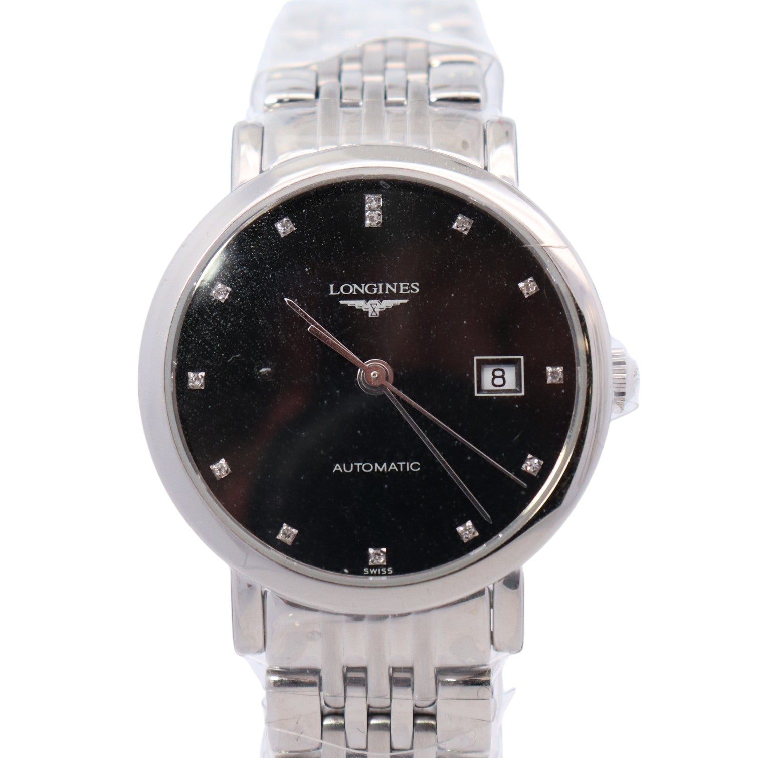 Longines Elegant Collection 29mm Black Dial Watch Ref#L4.310.4.57.6 - Happy Jewelers Fine Jewelry Lifetime Warranty
