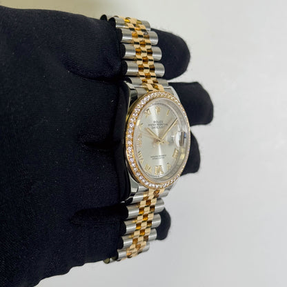 Rolex Datejust 36mm Silver Dial Watch Ref# 126283RBR - Happy Jewelers Fine Jewelry Lifetime Warranty