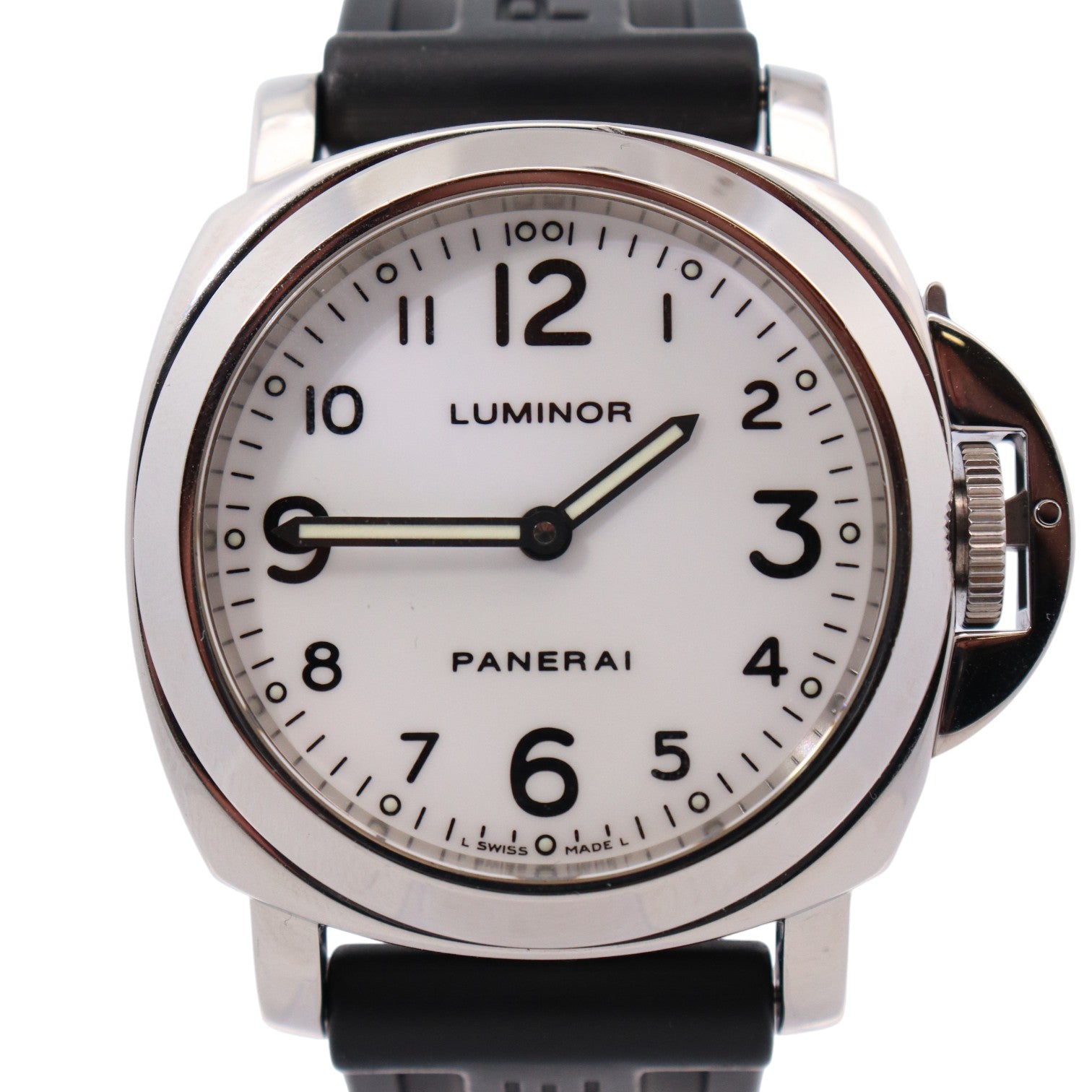 Panerai Luminor 44mm White Dial Watch Ref# PAM00114 - Happy Jewelers Fine Jewelry Lifetime Warranty