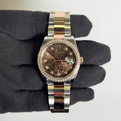 Rolex Datejust 36mm Brown Jubilee Dial Watch Ref# 126281RBR