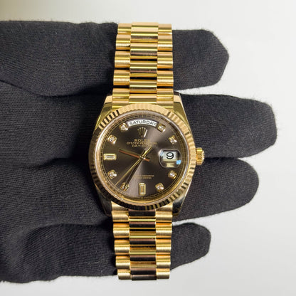 Rolex Day-Date 36mm Grey Dial Watch Ref# 128238