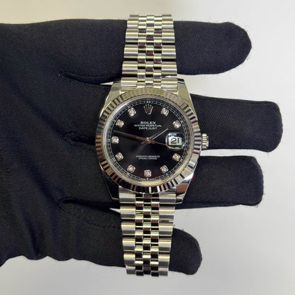 Rolex Datejust 41mm Black Dial Watch Ref# 126334 - Happy Jewelers Fine Jewelry Lifetime Warranty