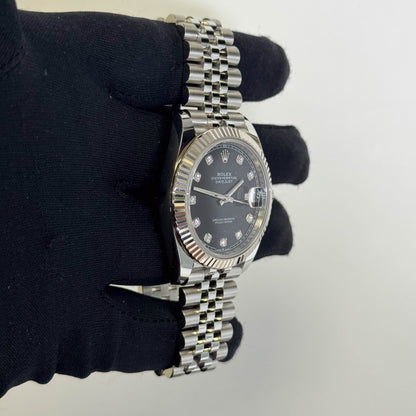 Rolex Datejust 41mm Black Dial Watch Ref# 126334 - Happy Jewelers Fine Jewelry Lifetime Warranty
