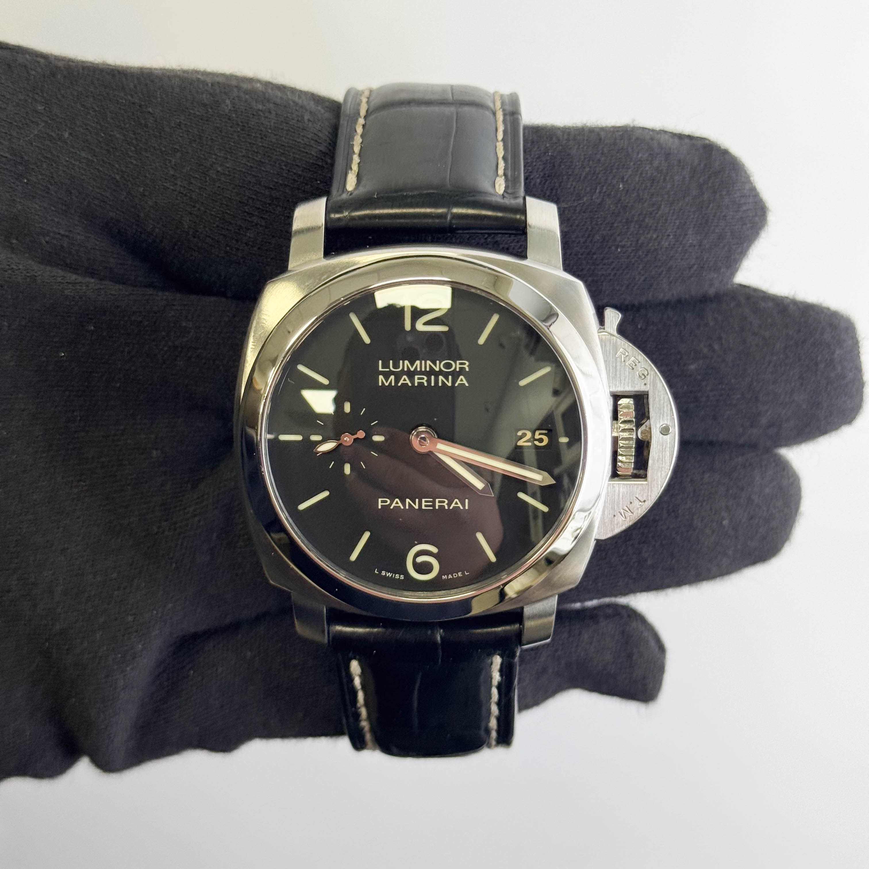 Panerai Luminor Marina 44mm Black Dial Watch Ref# PAM03312