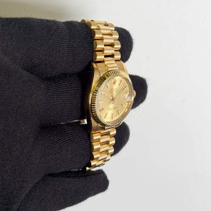 Rolex Datejust 31mm Champagne Dial Watch Ref# 6827