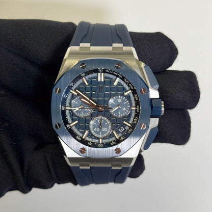 Audemars Piguet Royal Oak 41mm Blue Dial Watch Ref# 26420SO.OO.A029VE.01 - Happy Jewelers Fine Jewelry Lifetime Warranty