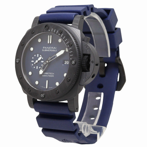 Panerai Submersible Carbotech 44mm Blue Dot Dial Watch Reference# PAM01232 - Happy Jewelers Fine Jewelry Lifetime Warranty