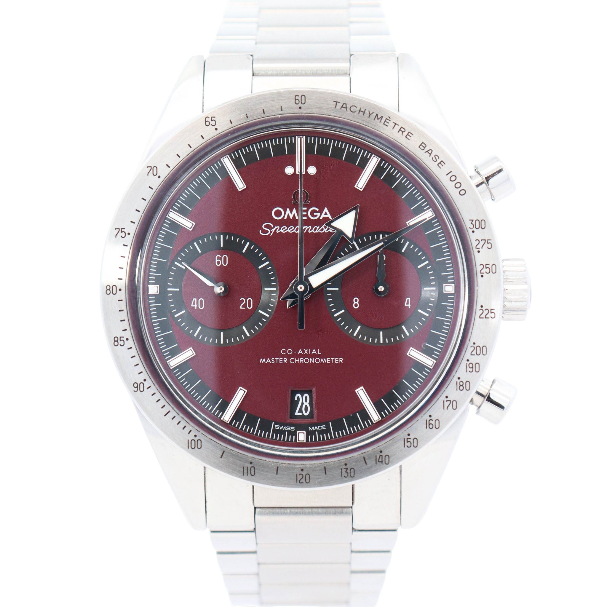 Omega Speedmaster 42mm Red Dial Watch Ref# 332.10.41.51.11.001 - Happy Jewelers Fine Jewelry Lifetime Warranty