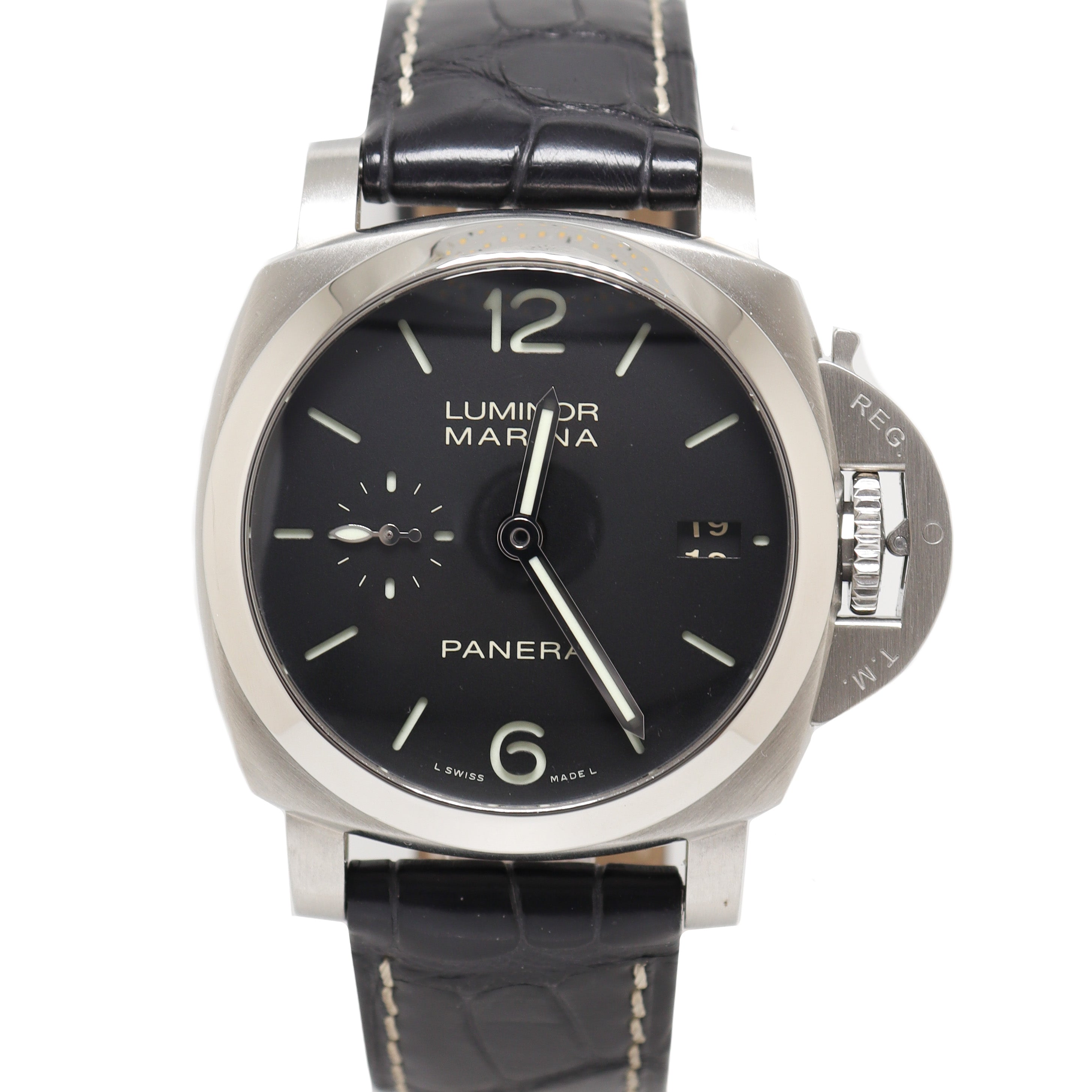 Panerai Luminor 42mm Black Dial Watch Ref# PAM00392 - Happy Jewelers Fine Jewelry Lifetime Warranty