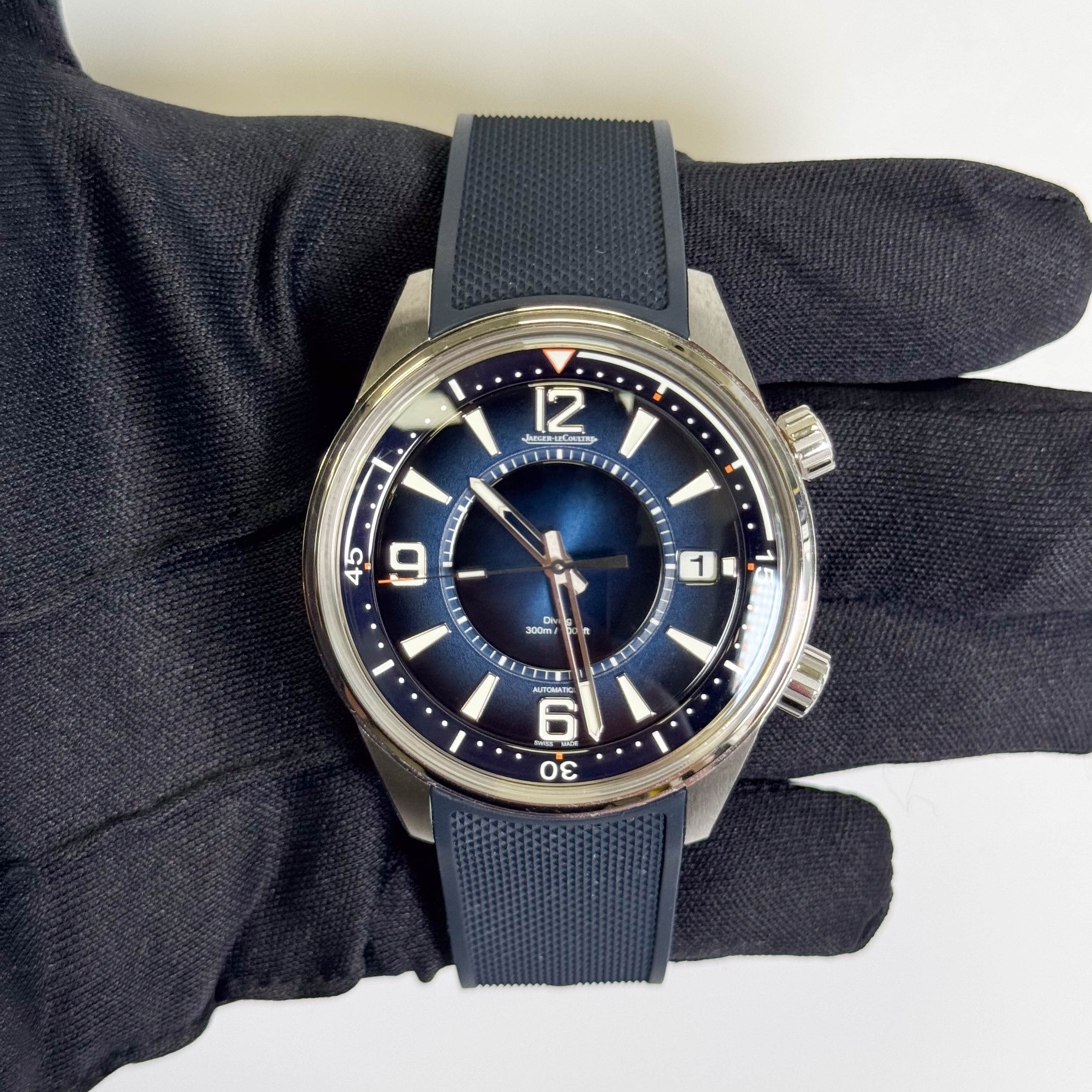 Jaeger-LeCoultre Mariner Date 42mm Blue Dial Watch Ref# Q9068180 - Happy Jewelers Fine Jewelry Lifetime Warranty