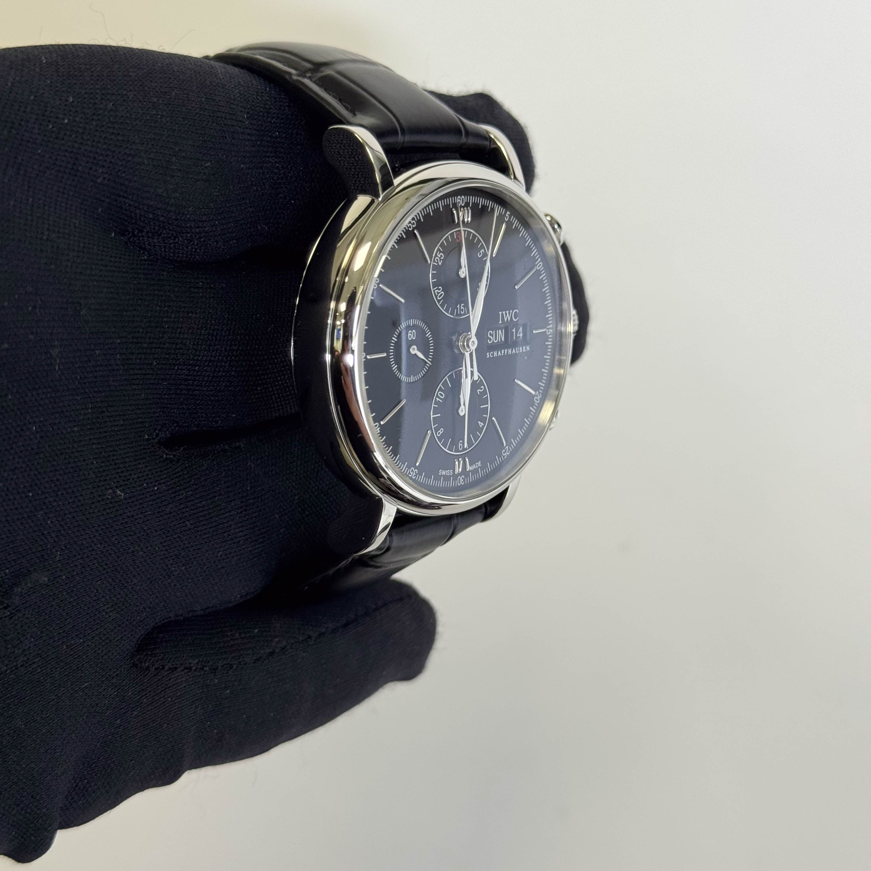 IWC Pilot Chronograph 41mm  Black Chronograph Dial Watch Ref #IW391008