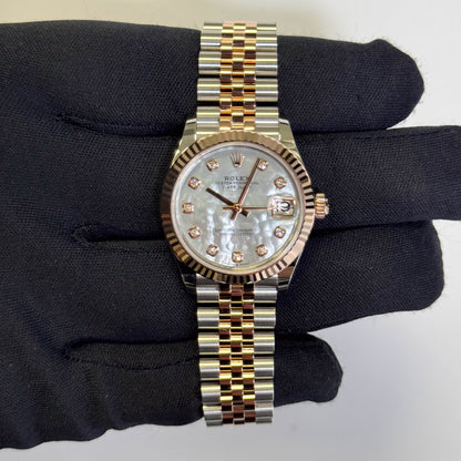 Rolex Datejust 31mm Mother Of Pearl Dial Watch Ref# 278271 - Happy Jewelers Fine Jewelry Lifetime Warranty