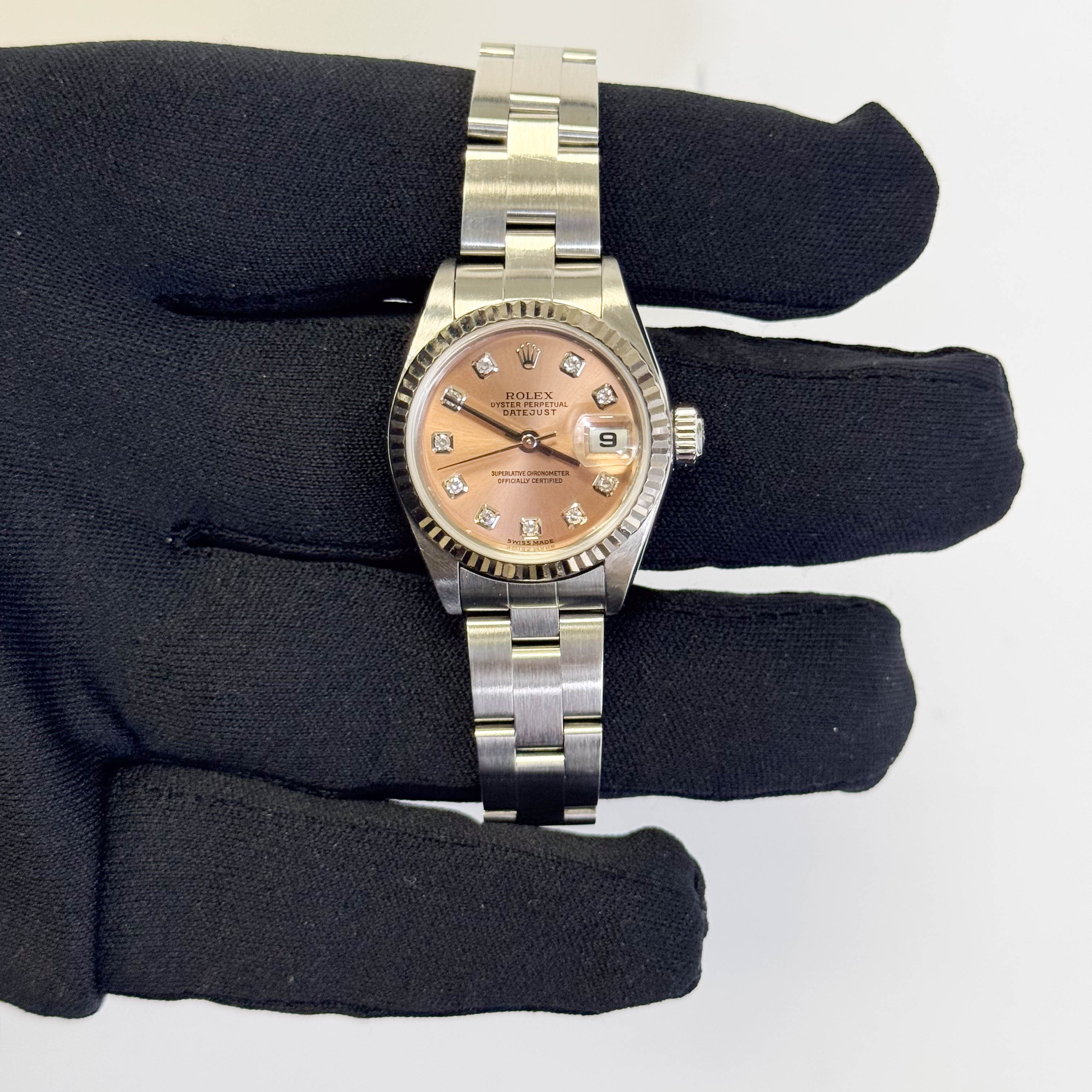 Rolex Datejust 26mm Pink Diamond Dial Watch Ref# 79174