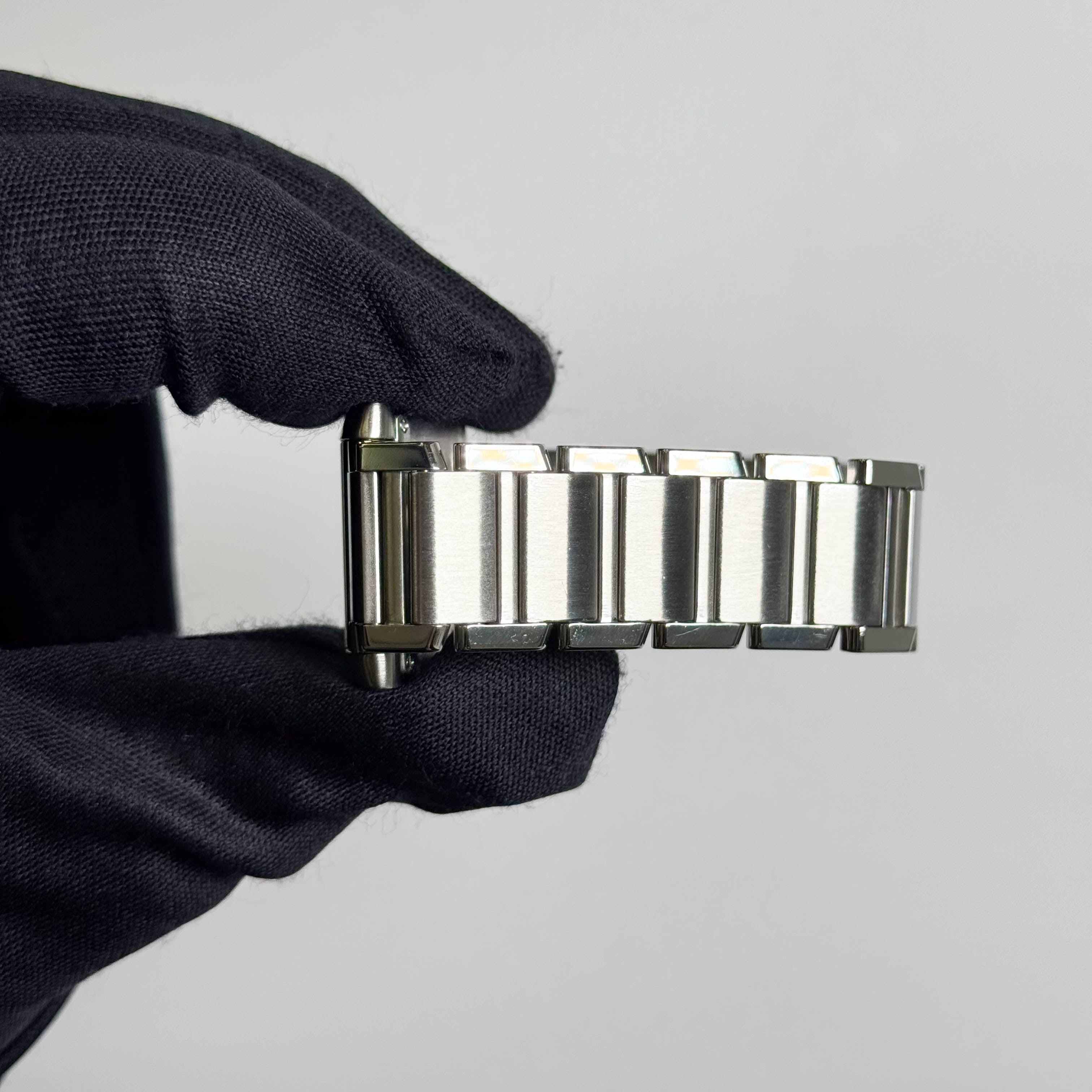 Cartier Tank Stainless Steel 25mm White/Ivory Dial Watch Ref# W51011Q3 - Happy Jewelers Fine Jewelry Lifetime Warranty