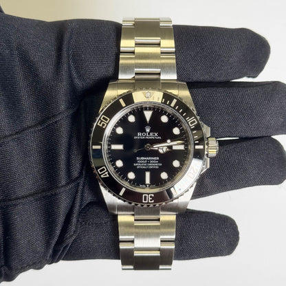 Rolex Submariner 41mm Black Dial Watch Ref# 124060 - Happy Jewelers Fine Jewelry Lifetime Warranty