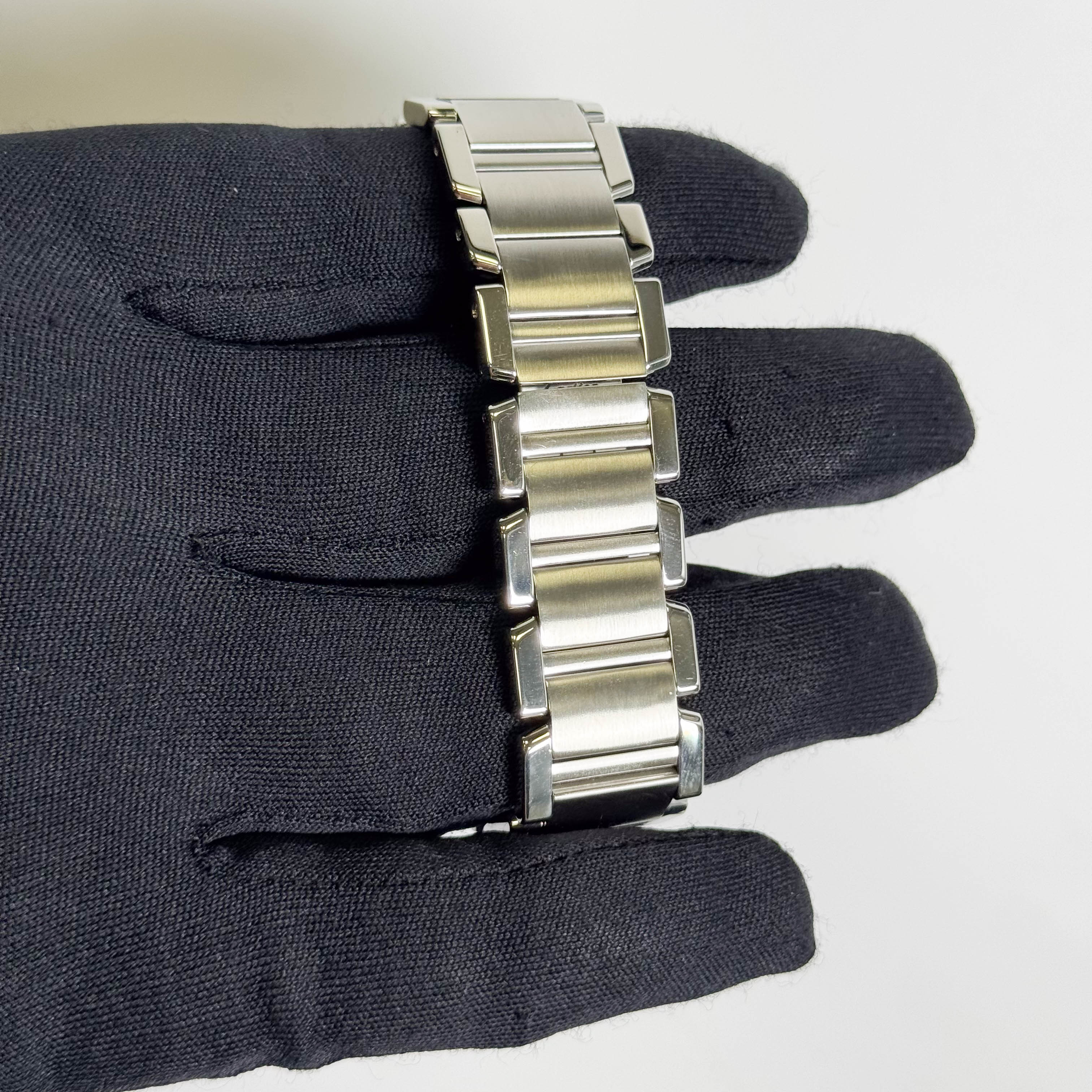 Cartier Tank Française Stainless Steel 28mm White Dial Watch Ref# W51002Q3 - Happy Jewelers Fine Jewelry Lifetime Warranty