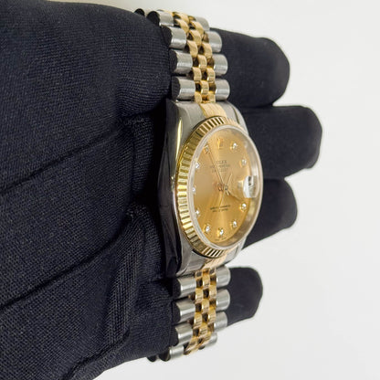 Rolex Datejust 36mm Champagne Dial Watch Ref# 16233 - Happy Jewelers Fine Jewelry Lifetime Warranty