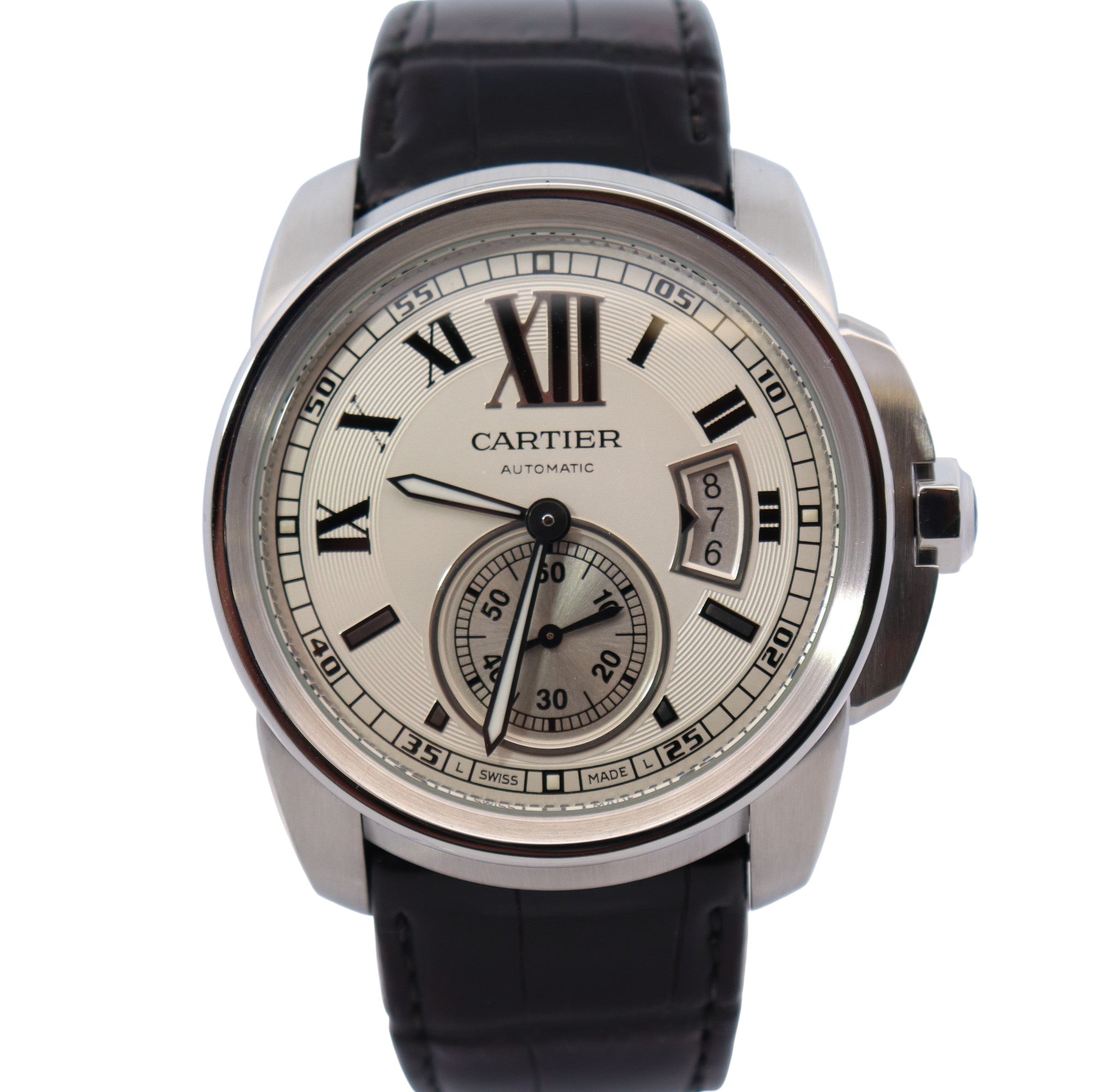 Cartier Calibre 42mm Silver Dial Watch Ref# W7100013 - Happy Jewelers Fine Jewelry Lifetime Warranty