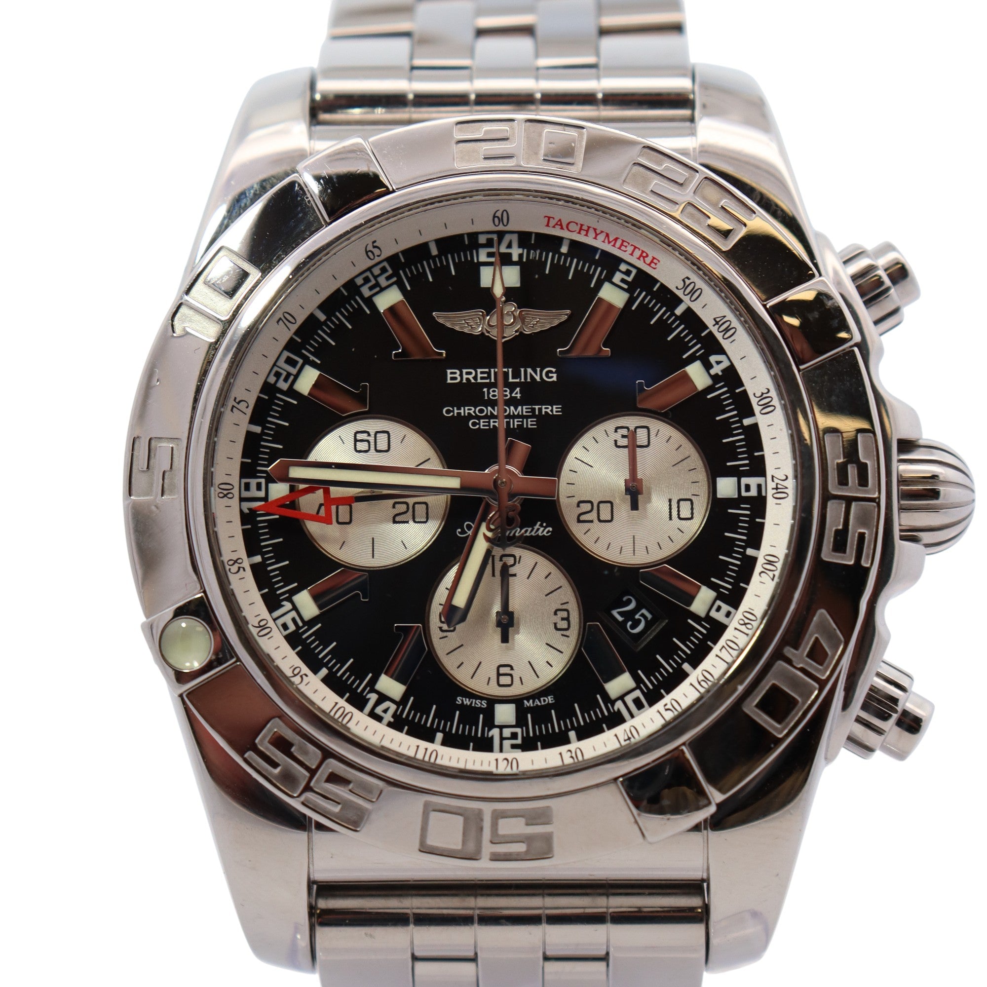 Breitling Chronomat GMT Black Chronograph Dial Ref# AB041012