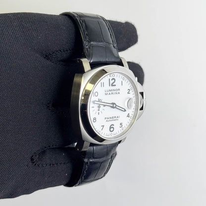 Panerai Luminor Marina 40mm White Dial Watch Ref# PAM00049